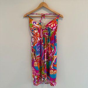Trina Turk Halter Dress, Size XS, Multi-color